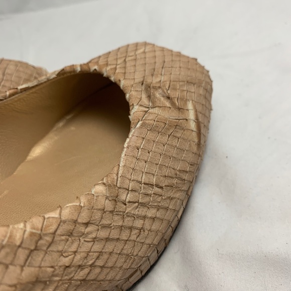 New Stuart Weitzman 10 tan snakeskin platform heel - Picture 5 of 8